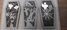 3 Halloween Coffins 3d model