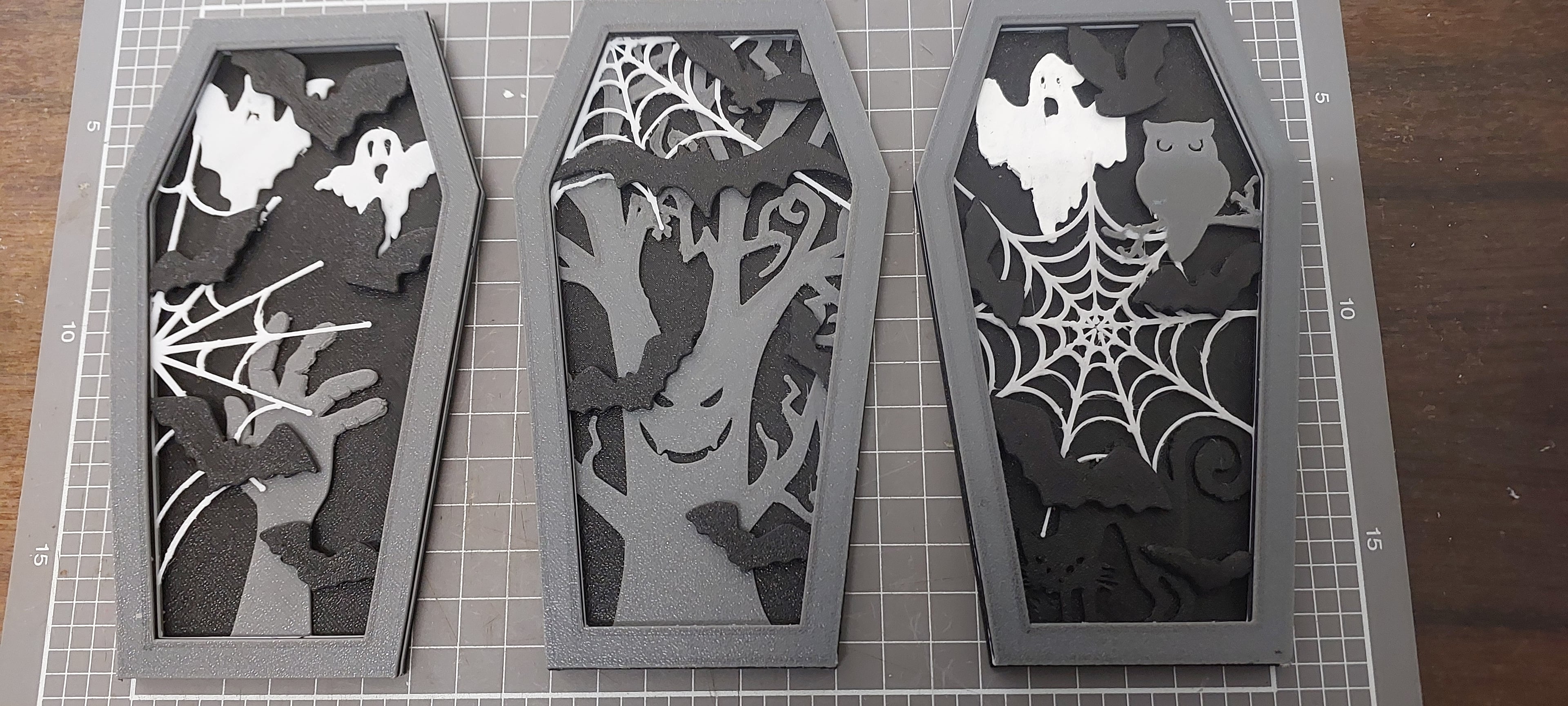 3 Halloween Coffins 3d model
