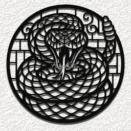 rattlesnake glasss wall art home decor 3d model