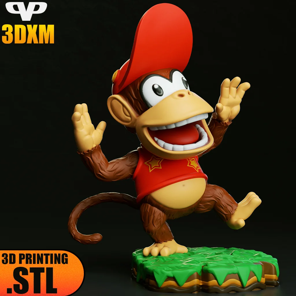Diddy Kong Chibi STL for 3D Printing ChibiSTL 3DXM 3d model
