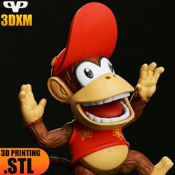 Diddy Kong Chibi STL for 3D Printing ChibiSTL 3DXM 3d model