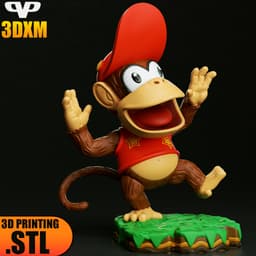Diddy Kong Chibi STL for 3D Printing ChibiSTL 3DXM 3d model