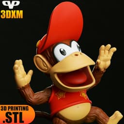 Diddy Kong Chibi STL for 3D Printing ChibiSTL 3DXM 3d model
