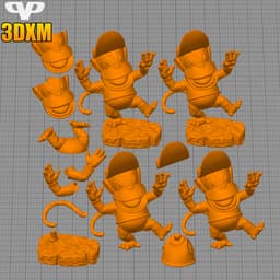 Diddy Kong Chibi STL for 3D Printing ChibiSTL 3DXM 3d model
