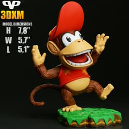 Diddy Kong Chibi STL for 3D Printing ChibiSTL 3DXM 3d model
