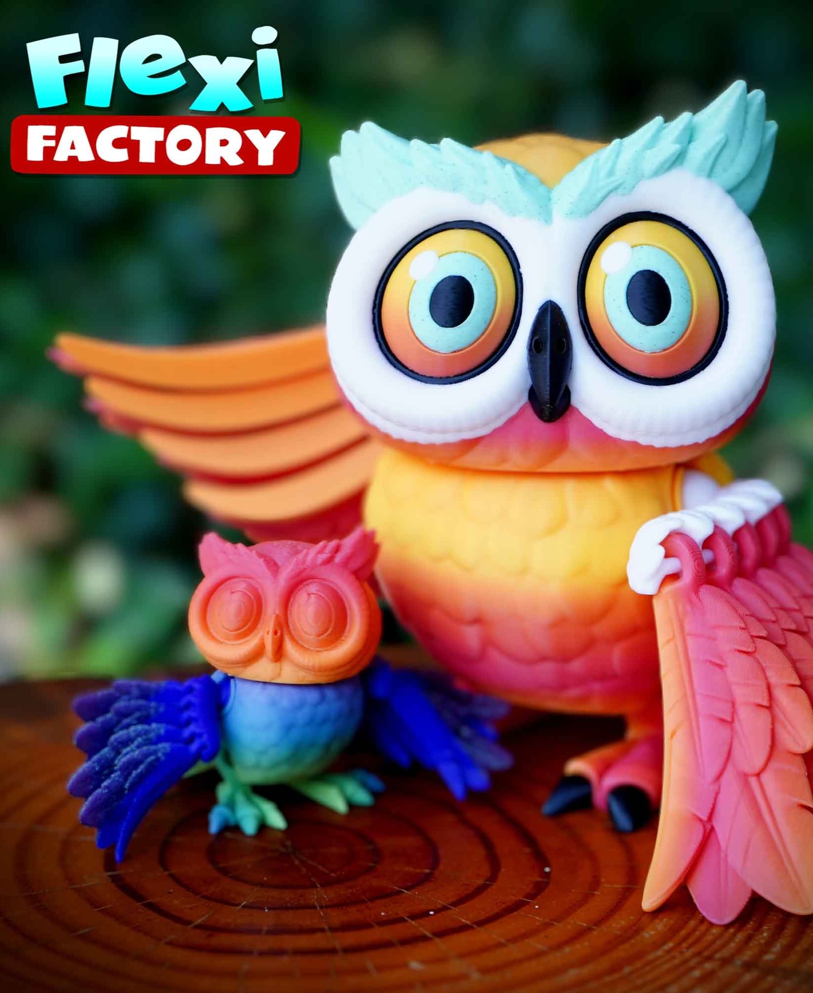 Flexi Factory Owl with 3MF Included! 3d model