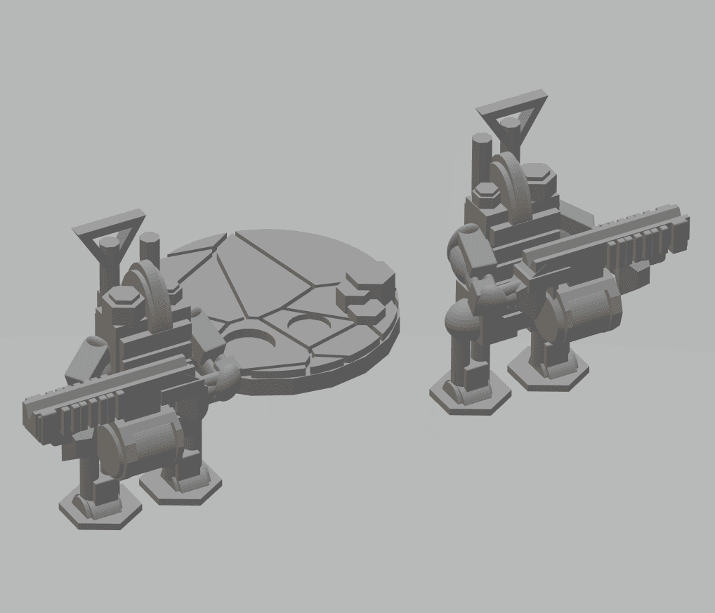FHW: Worker Bots Artillery Sergeant with Riveter rifle 3d model