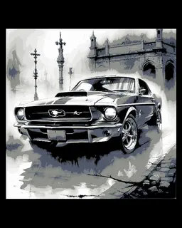 Artful Creation - Muscle Car Ford Mustang - Car Collection Model 3d model
