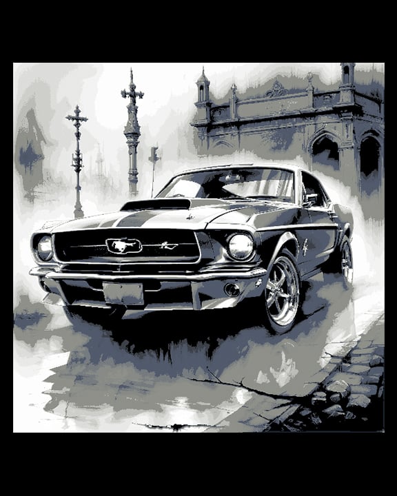 Artful Creation - Muscle Car Ford Mustang - Car Collection Model 3d model