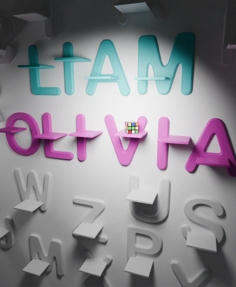 Alphabet Wall Shelf AβZ 3d model