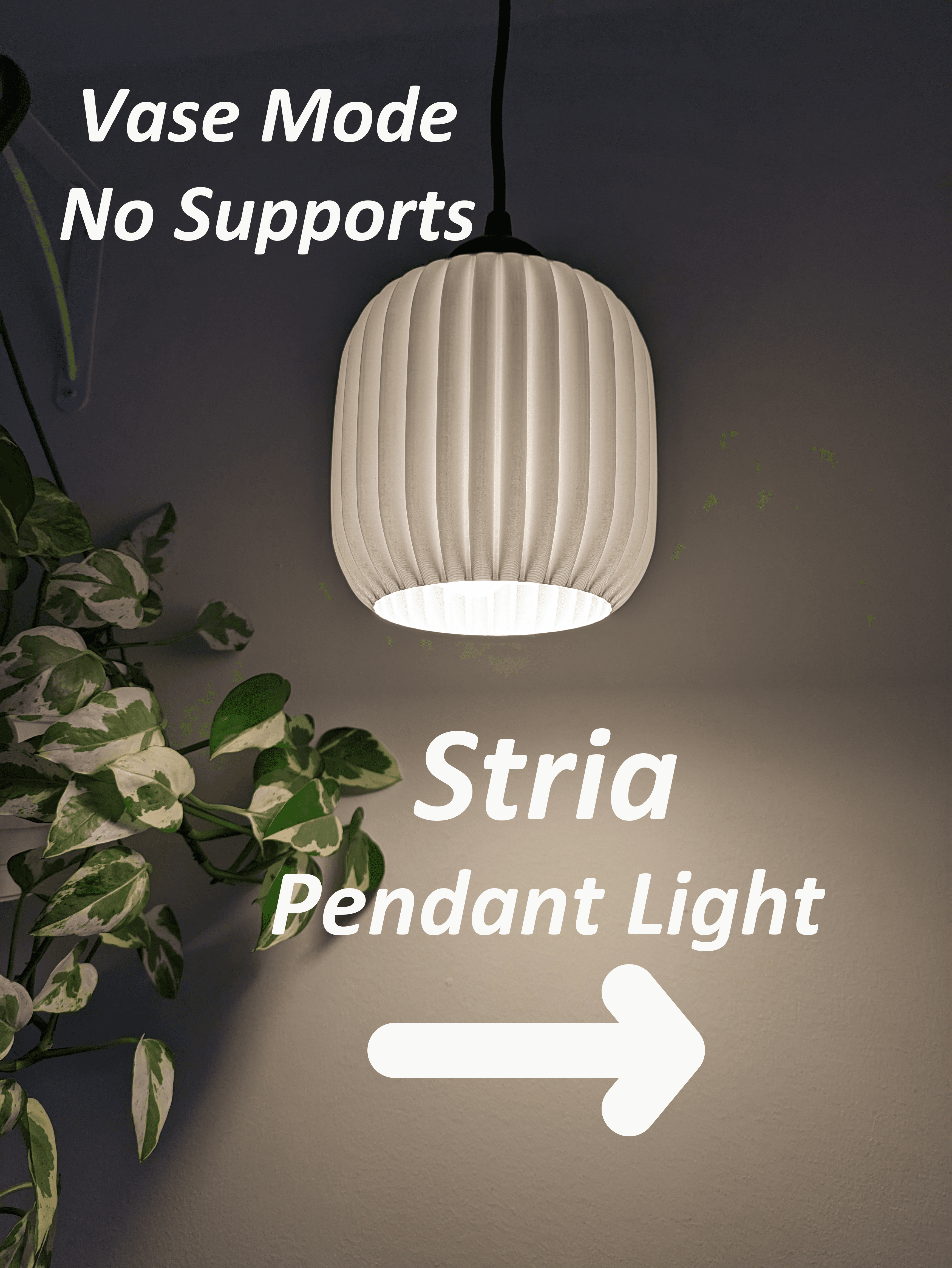 The Stria - Pendant Light, Vase Mode  3d model