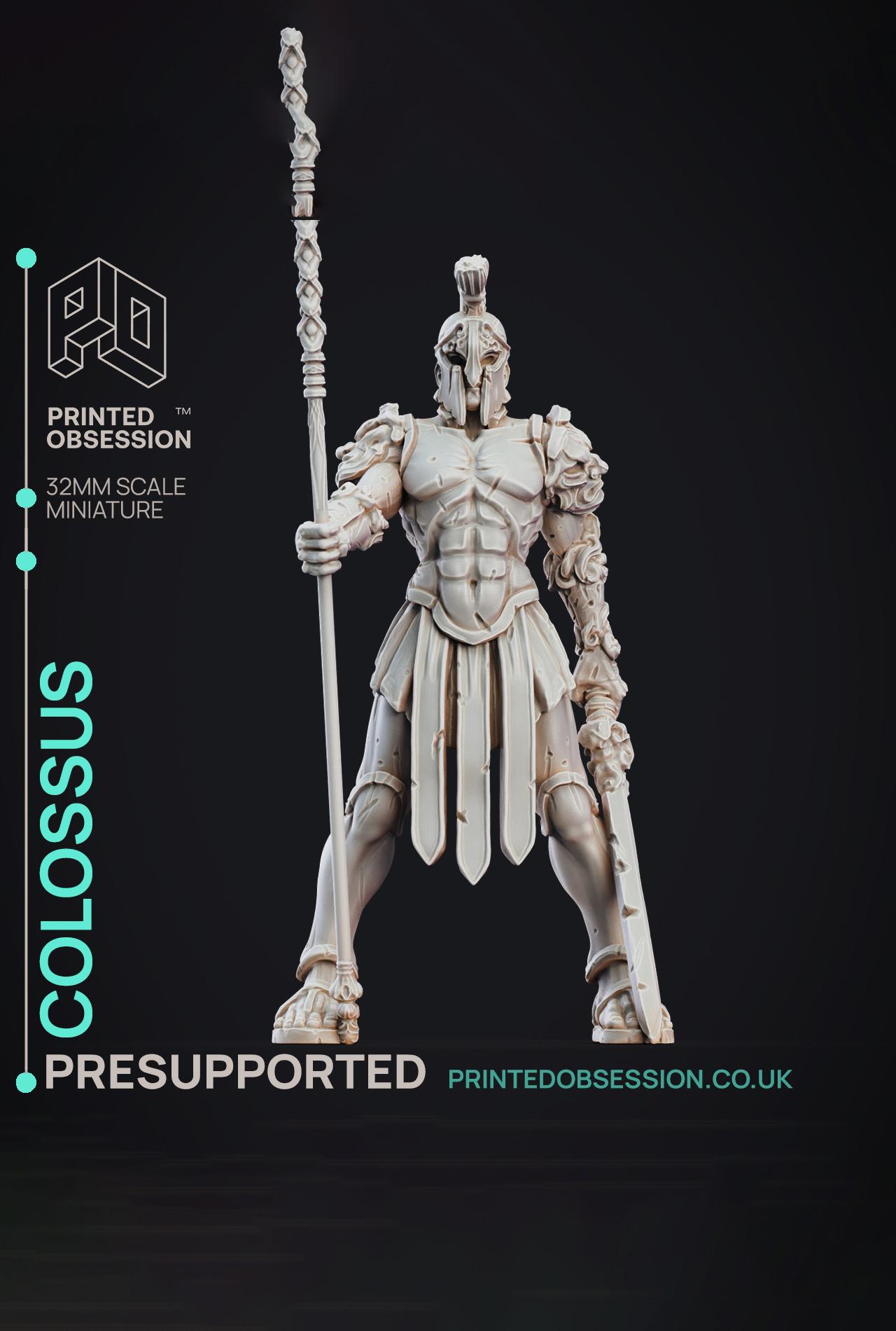 Colossus - Constructs - PRESUPPORTED - Illustrated and Stats - 32mm scale			 3d model