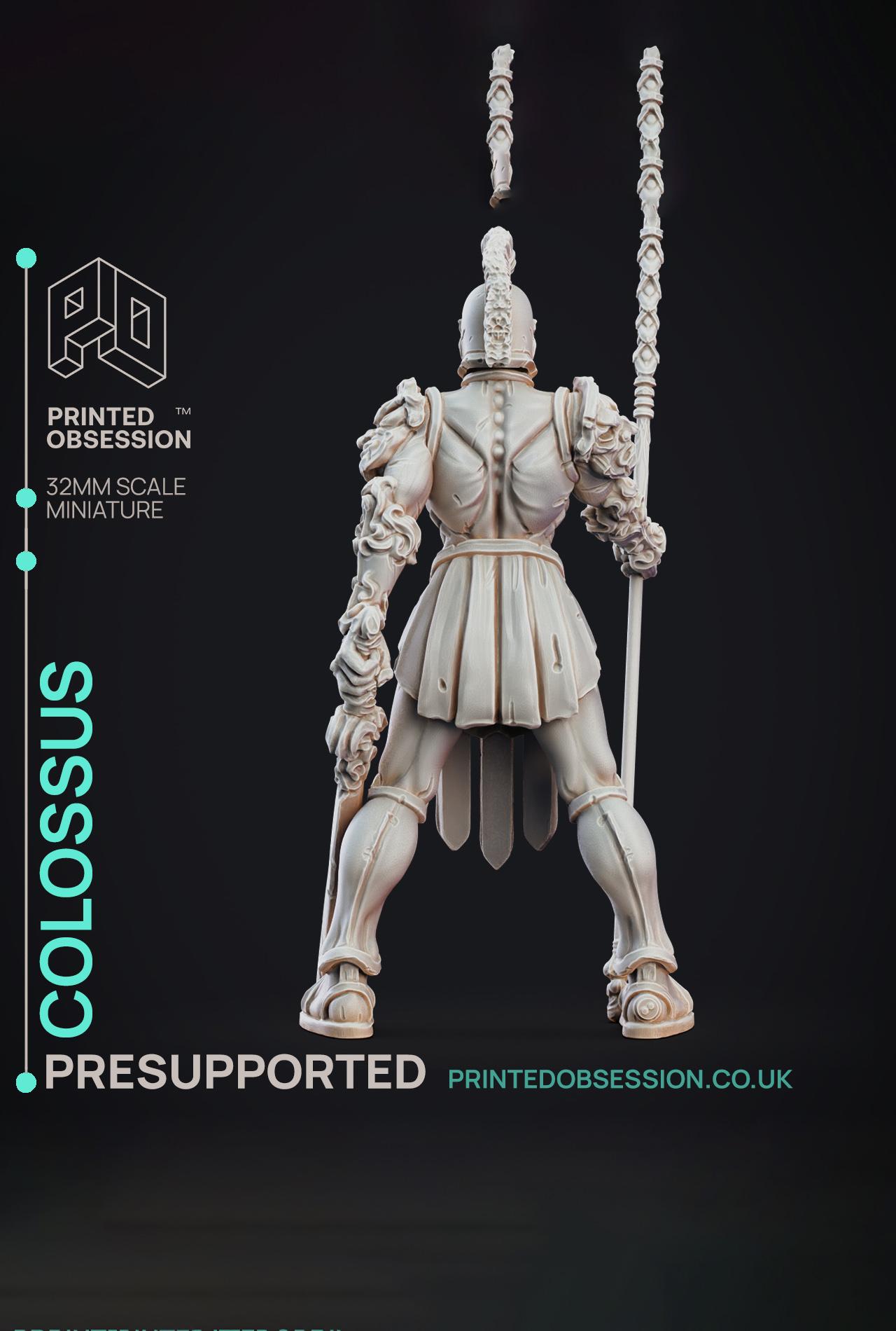 Colossus - Constructs - PRESUPPORTED - Illustrated and Stats - 32mm scale			 3d model