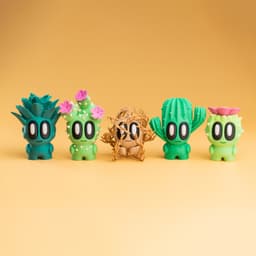 Blob Plants - Desert Series - Mini Plant Collectible Art Toy with Skull Container 3d model