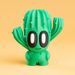 Blob Plants - Desert Series - Mini Plant Collectible Art Toy with Skull Container 3d model