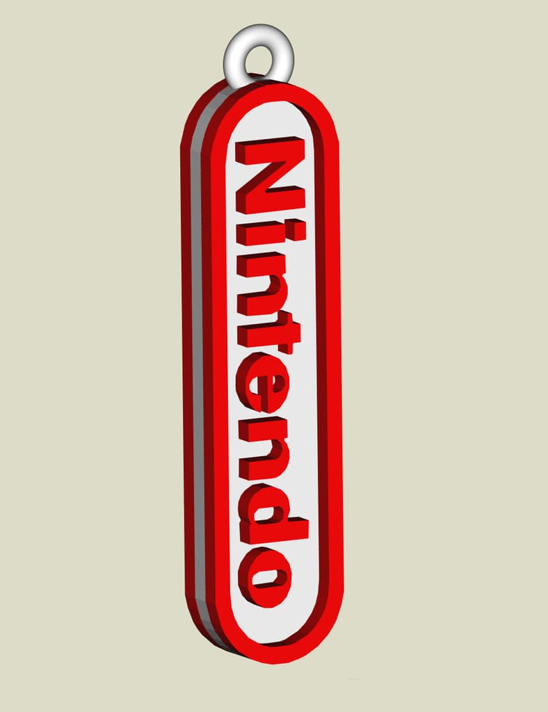 Nintendo earring, key chain, dogtag, jewlery 3d model