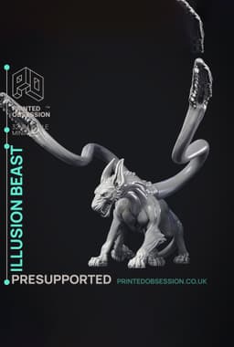 Illusionist Beast - Were Folk - PRESUPPORTED - Illustrated and Stats - 32mm sca 3d model