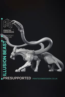 Illusionist Beast - Were Folk - PRESUPPORTED - Illustrated and Stats - 32mm sca 3d model