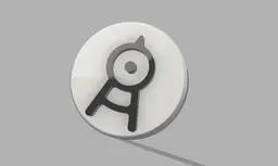POKEMON UNOWN MMU FRIDGE MAGNET "Z" 3d model