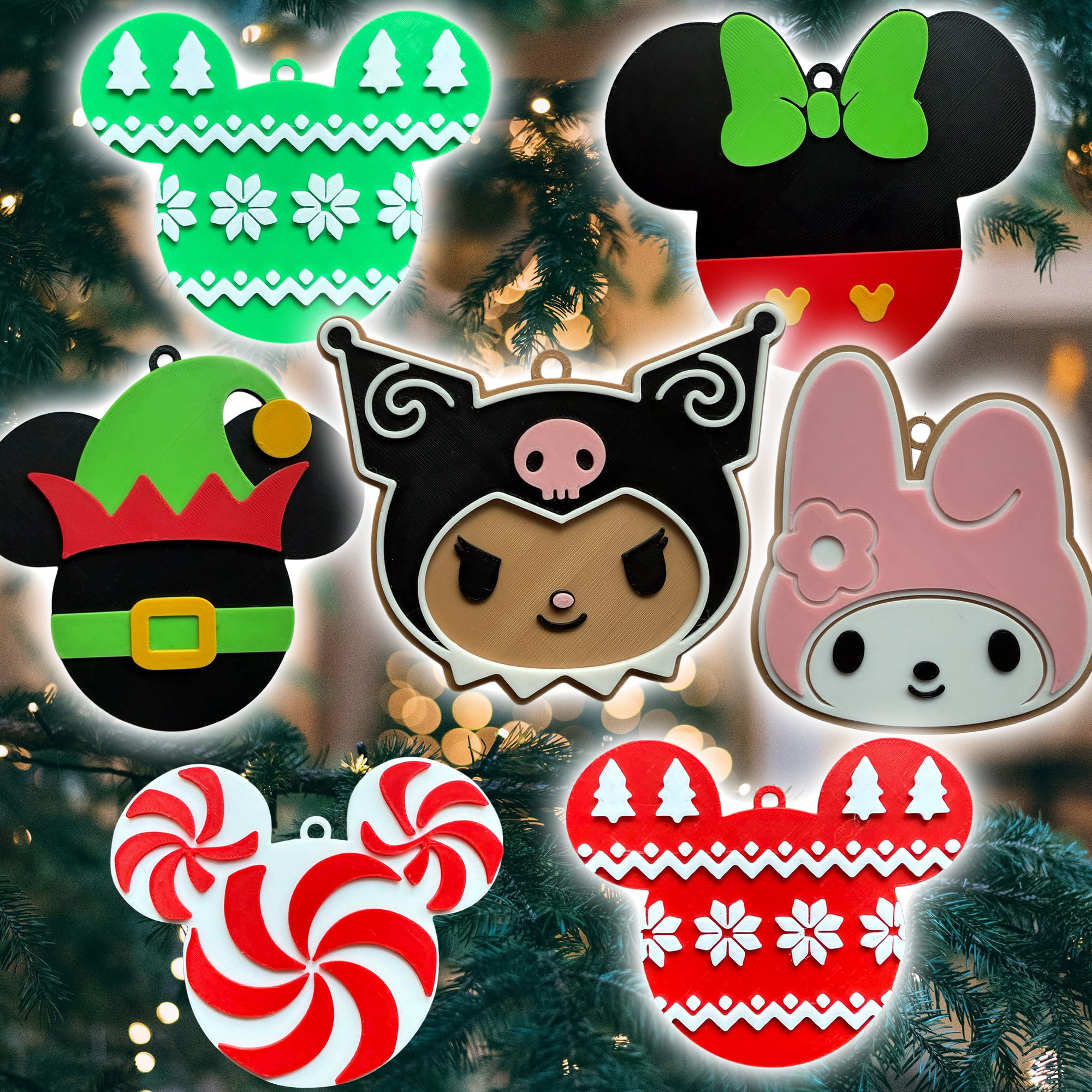 New 6-Piece Ornament Pack – Sweet, Festive & Full of Holiday Magic! 3d model