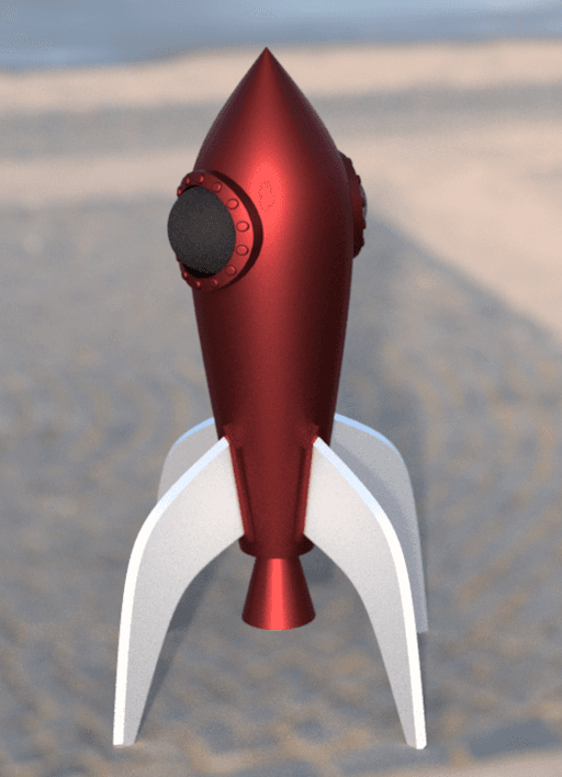 Rocket Tree Topper 3d model