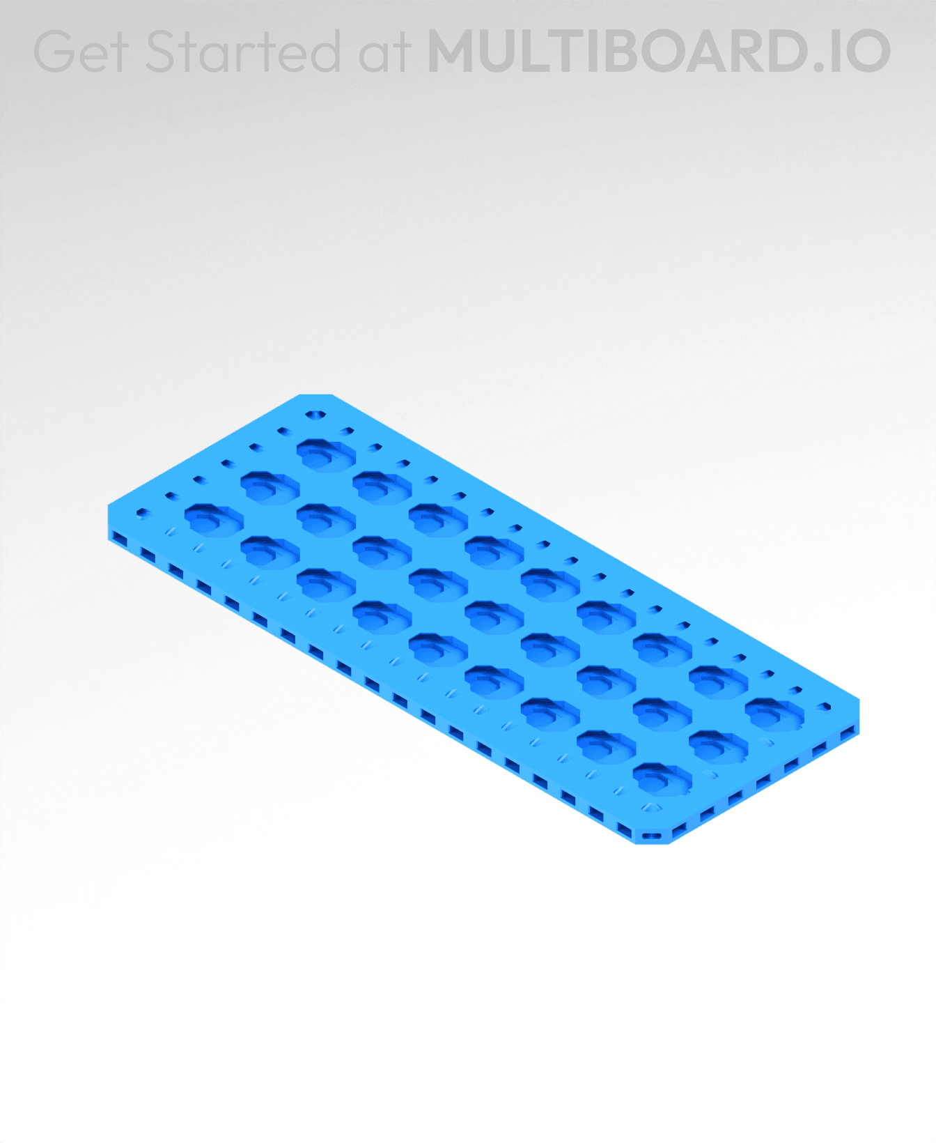 4x10 MU - Point Hole MU - MultiBoard Plate 3d model
