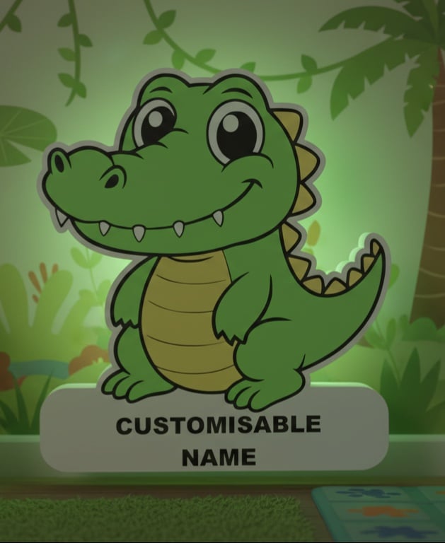 Cute Crocodile V2 – LED Strip compatible 3d model