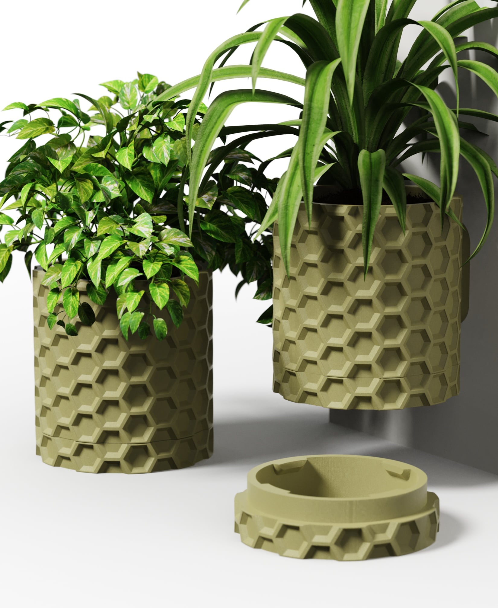 HEX Collection - Planter Set 3d model