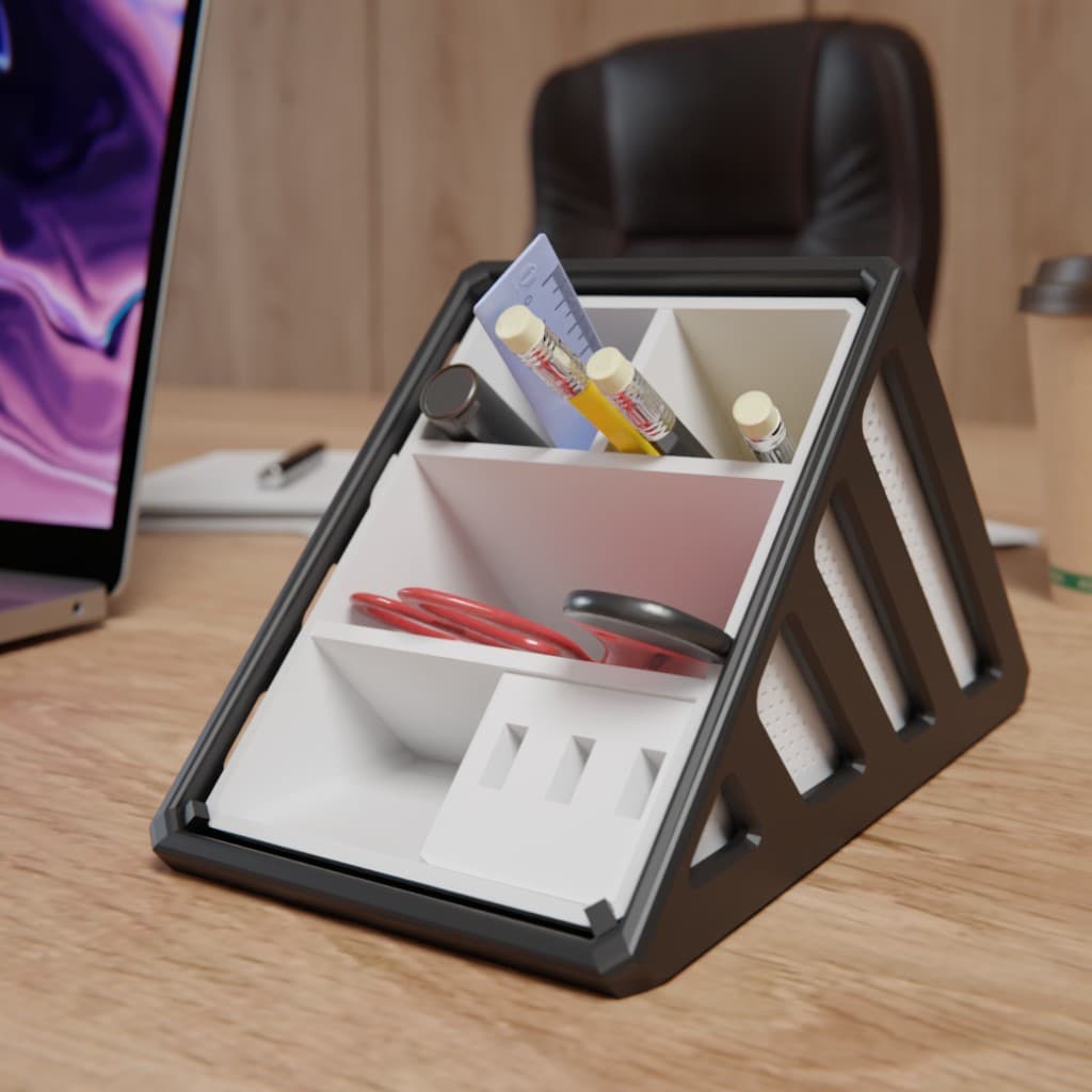 Modern Desk Organizer 3d model