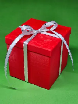 Ribbon Gift Box C Lite with ribbon loop and slot | Fits cash and various gifts | Christmas gift box 3d model