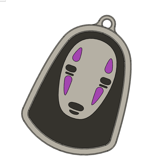 No-Face Keychain 3d model