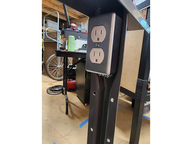 Tennsco workbench shop table flared leg outlet box single gang 3d model