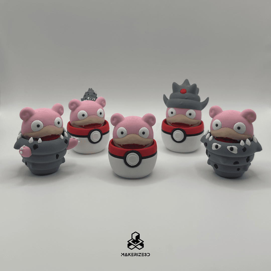 Slowpoke, Slowbro & Slowking Clickers 3d model