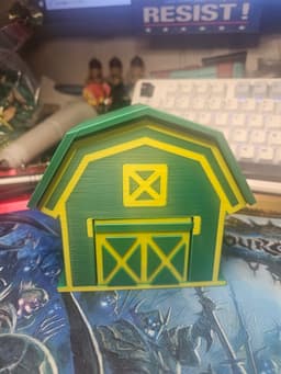 Green yellow deer farm 3d model