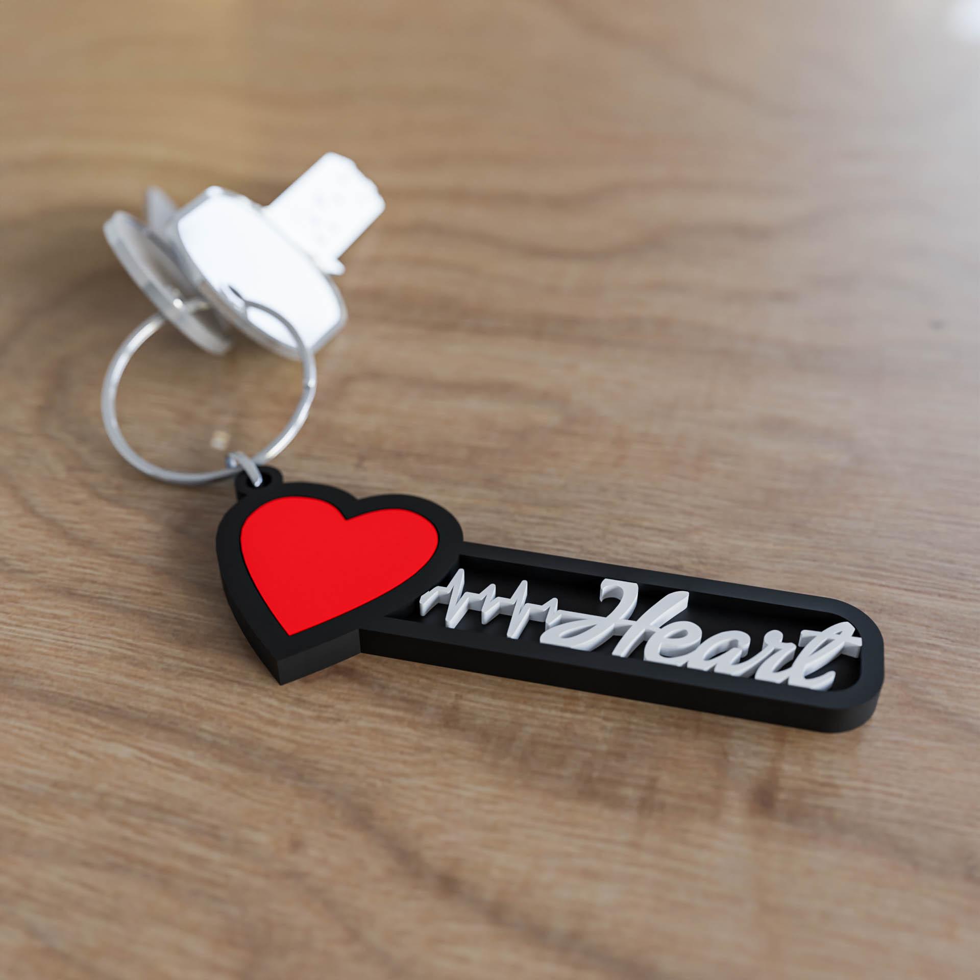 heart keychain 3d model