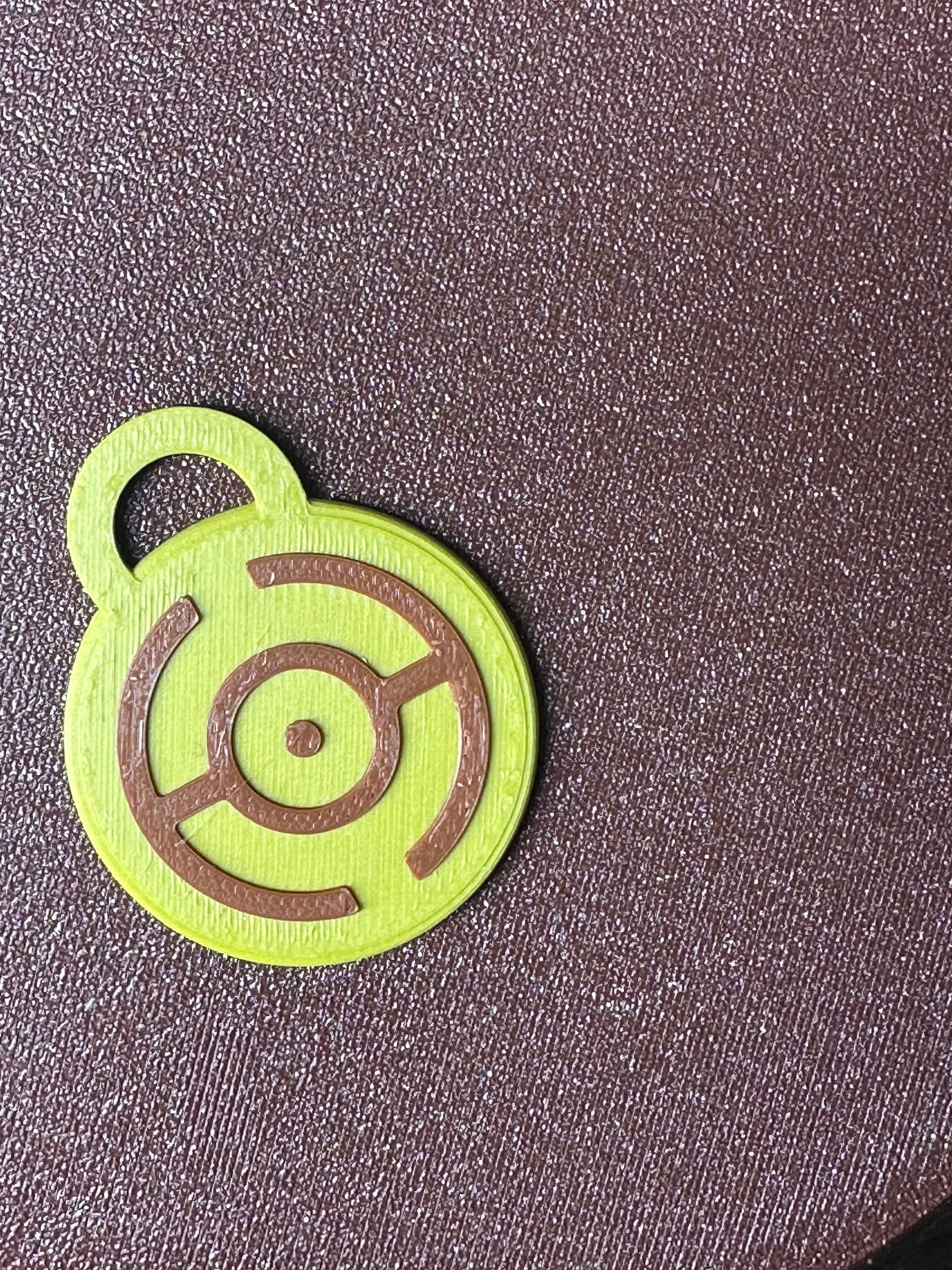 POKEMON UNOWN MMU KEYCHAIN OR BAG PULL “H” 3d model