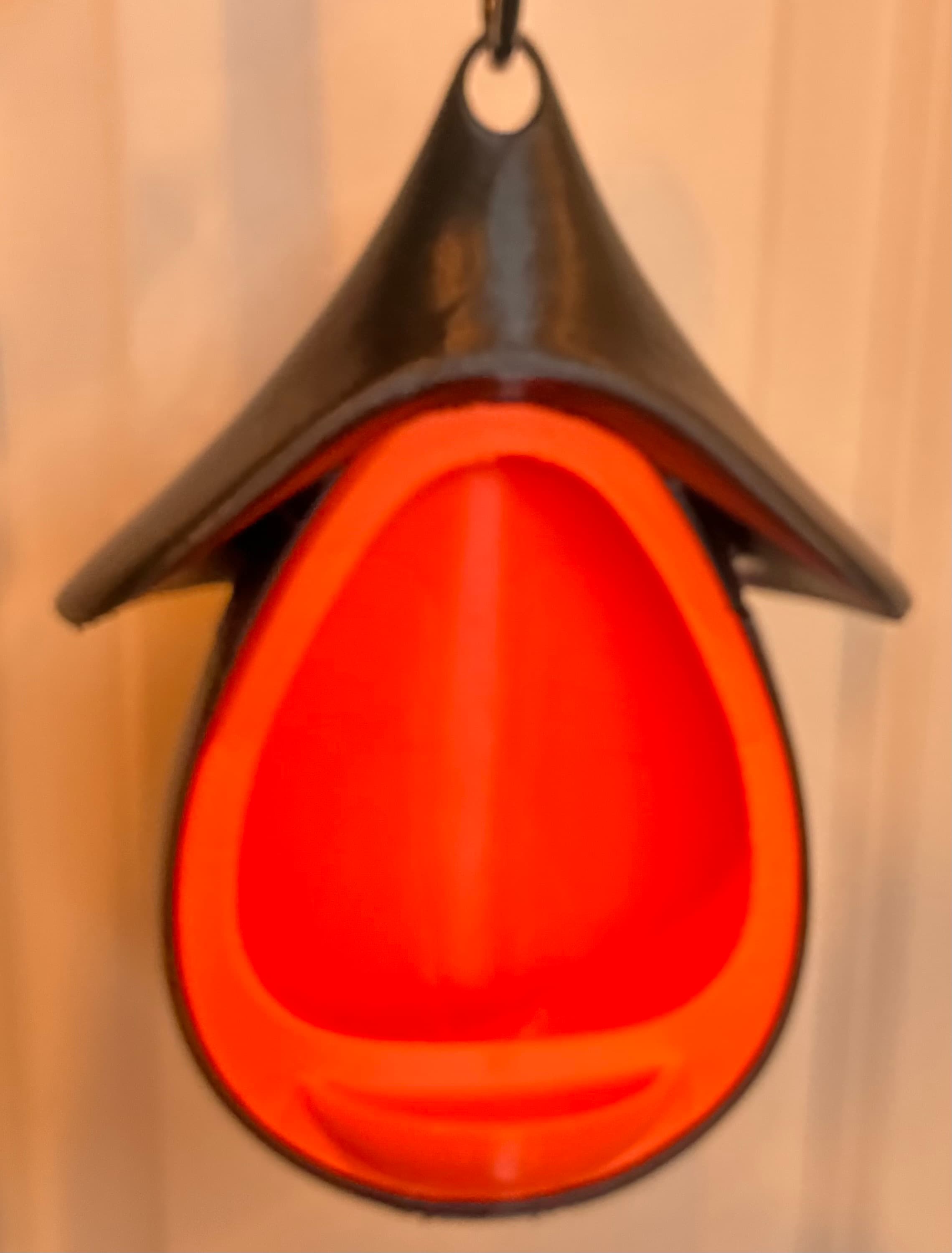 Oops! I printed both pieces in PETG. When I went to put the orange inside into the black outside the entire black piece split just below the "roof" circumferentially. However, never one to give up, I glued the now 3 pieces together and painted the exposed now orange crack with black acrylic paint. The birds won't notice...