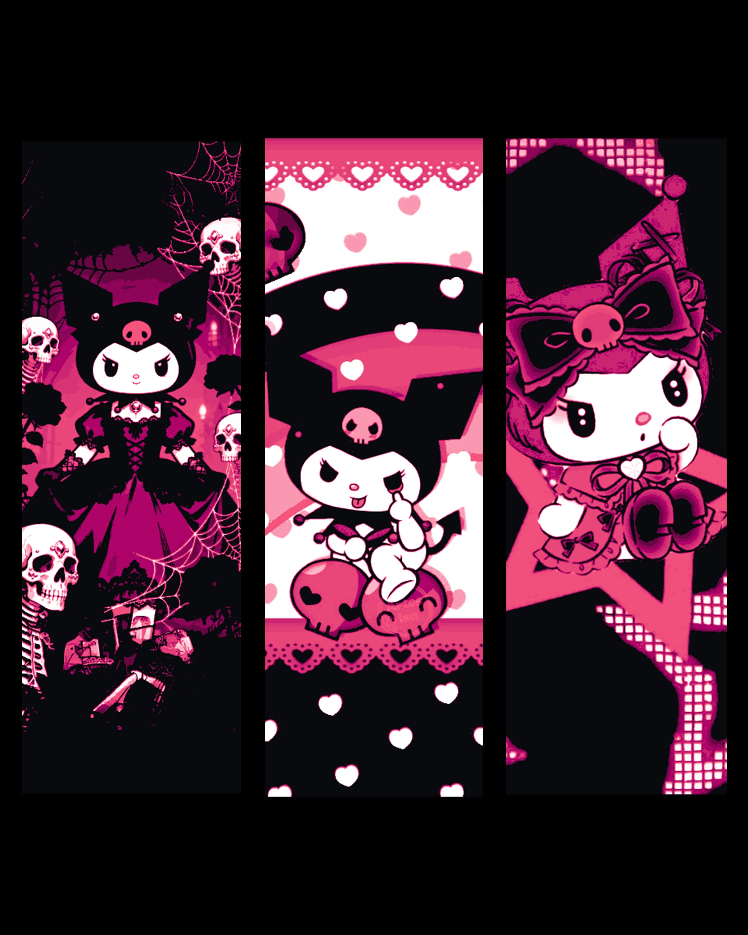 Fan art bookmarks celebrating the dark fun character from Hello Kitty - Kuromi 3d model