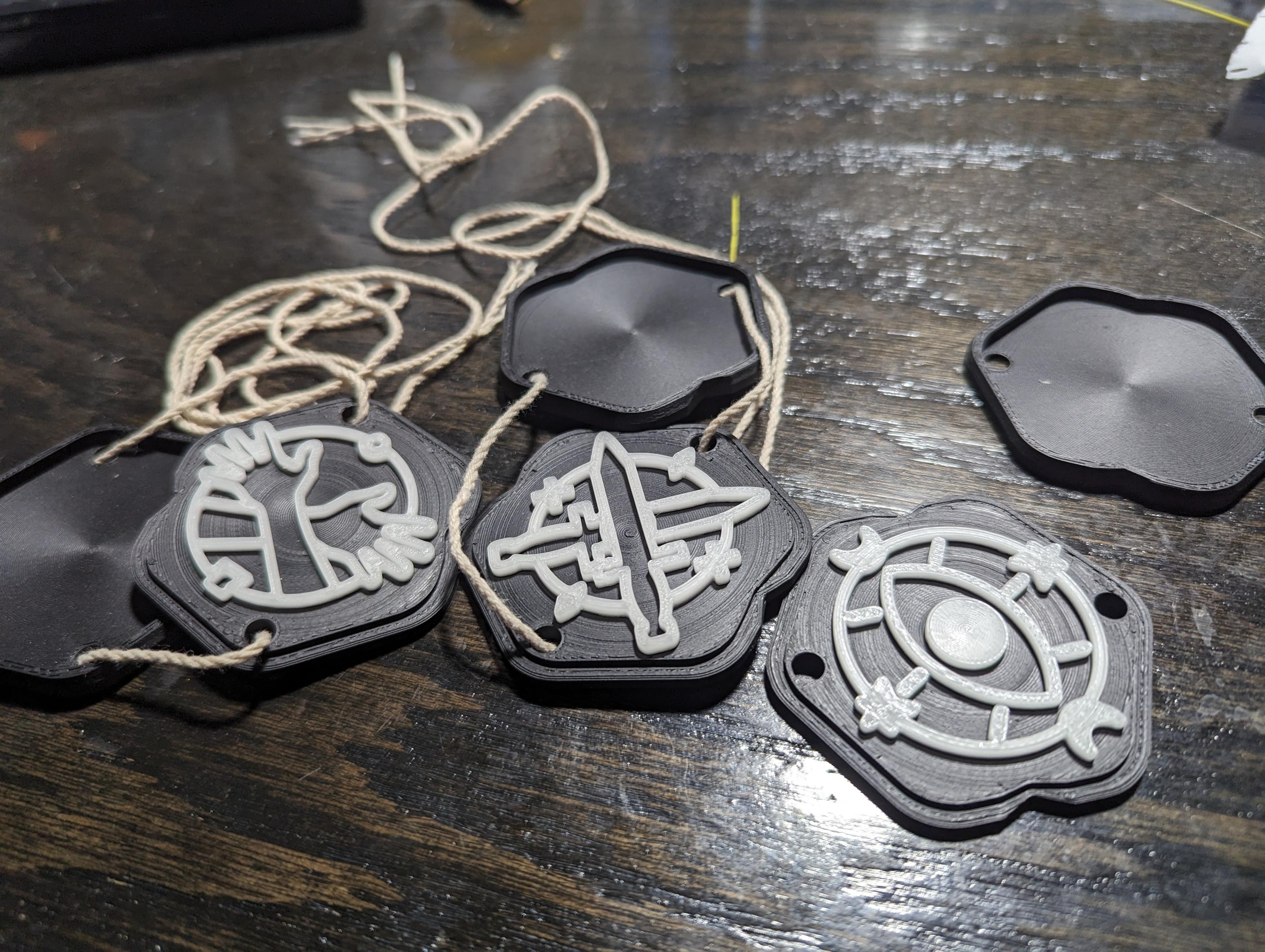 Murder in the Dark Game Necklace Tokens 3d model