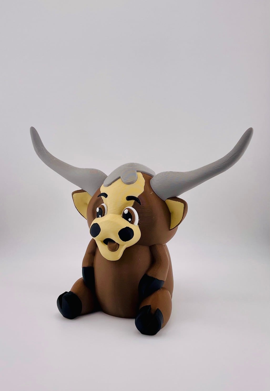 Plain Longhorn Cow Sitting 3d model
