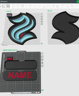 Seattle Kraken Sign - LED Strip Compatible 3d model