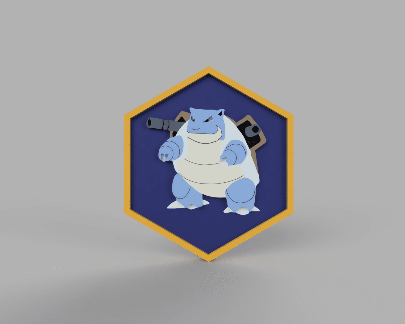 Blastoise Pokemon PokeCoin STL 3d model