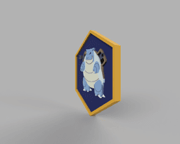 Blastoise Pokemon PokeCoin STL 3d model