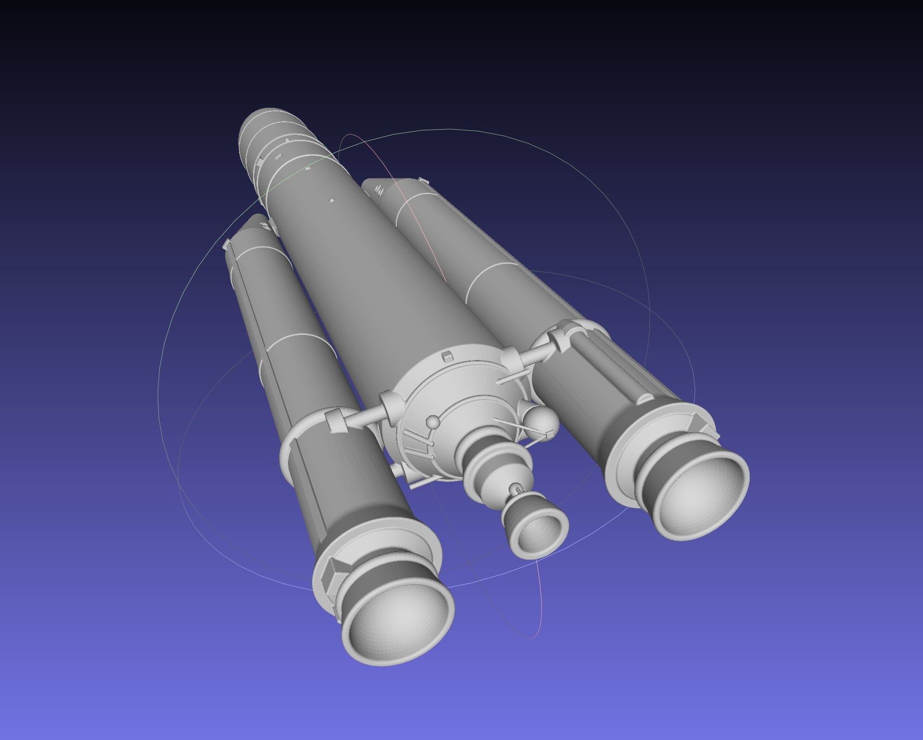 Ariane 5 Rocket Printable Miniature 3d model