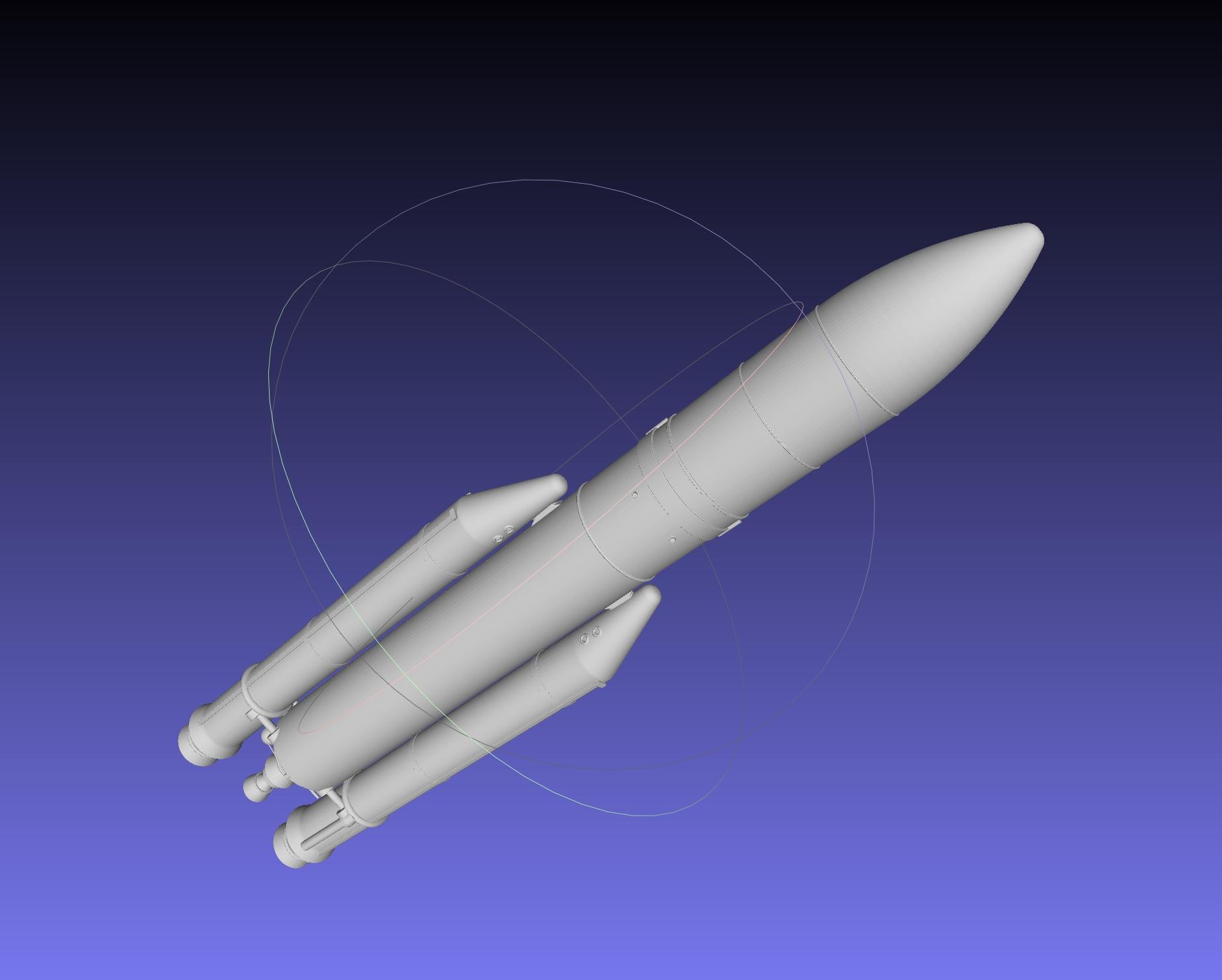 Ariane 5 Rocket Printable Miniature 3d model
