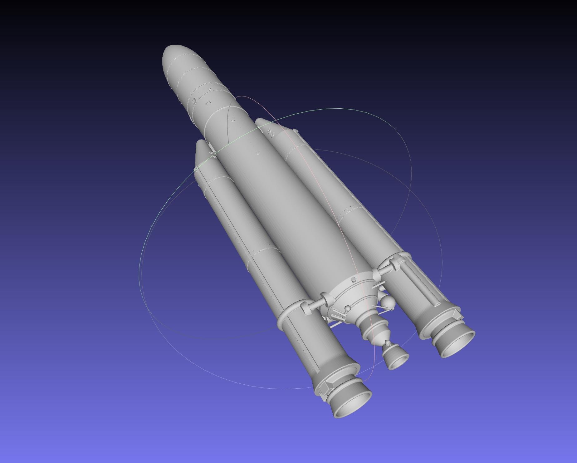 Ariane 5 Rocket Printable Miniature 3d model