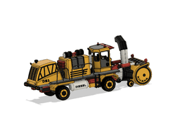 Yellow Snow Blower Truck with Movements 3d model
