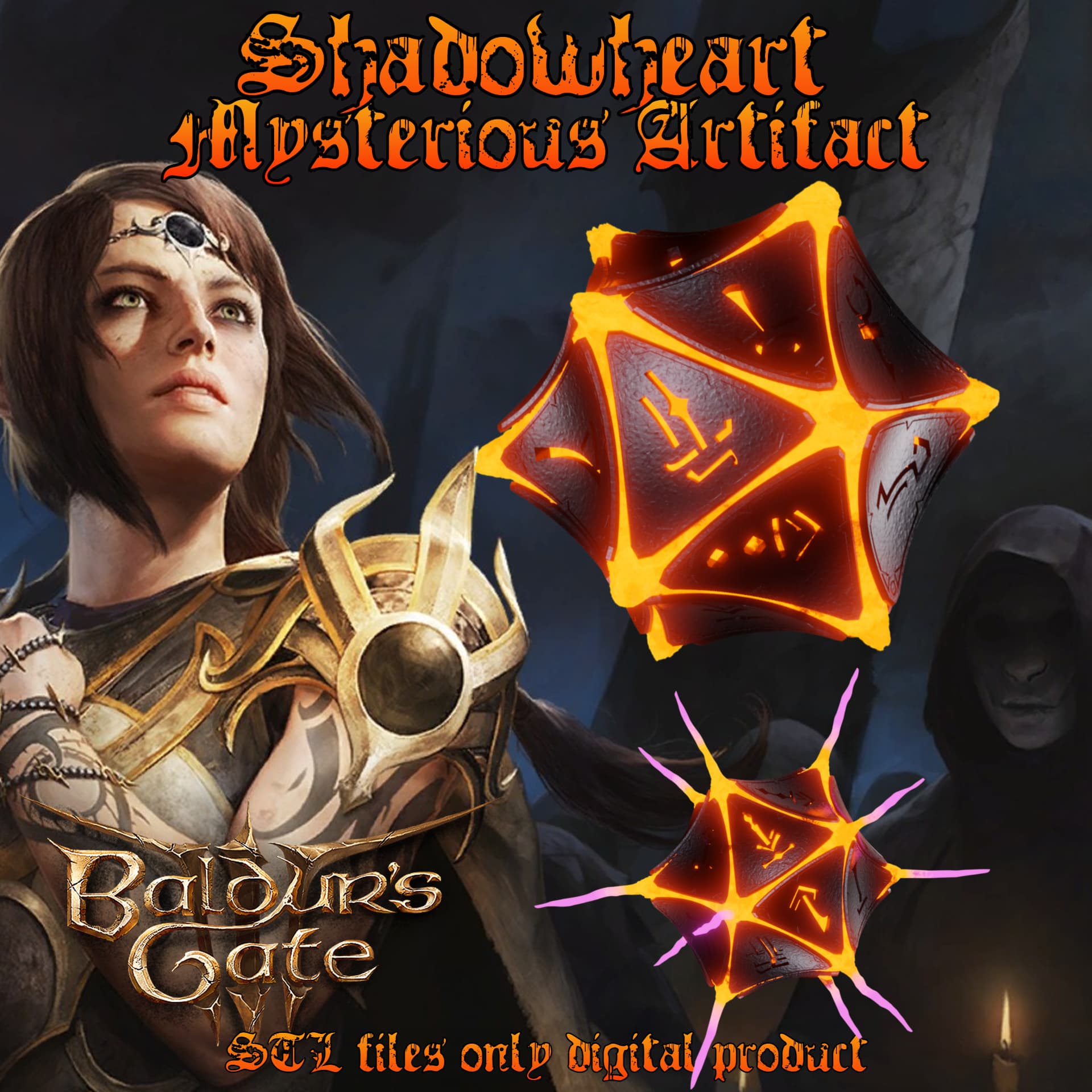SHADOWHEART MYSTERIOUS ARTIFACT BALDURS GATE 3 3d model