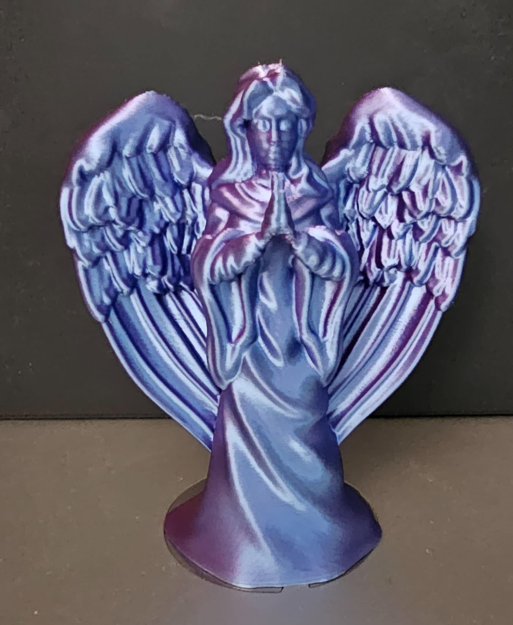 50% size, Eryone Rose Red & Light Blue Silk PLA