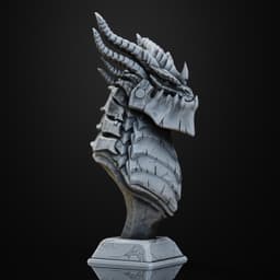 Deathwing Bust (Pre-Supported) 3d model